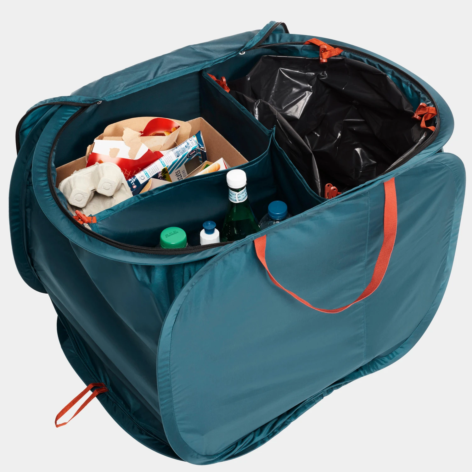 Quechua Camping Recycling Bin - 3 Compartments - 80 Litres 3 Quechua Camping Recycling Bin - 3 Compartments - 80 Litres - Image 3