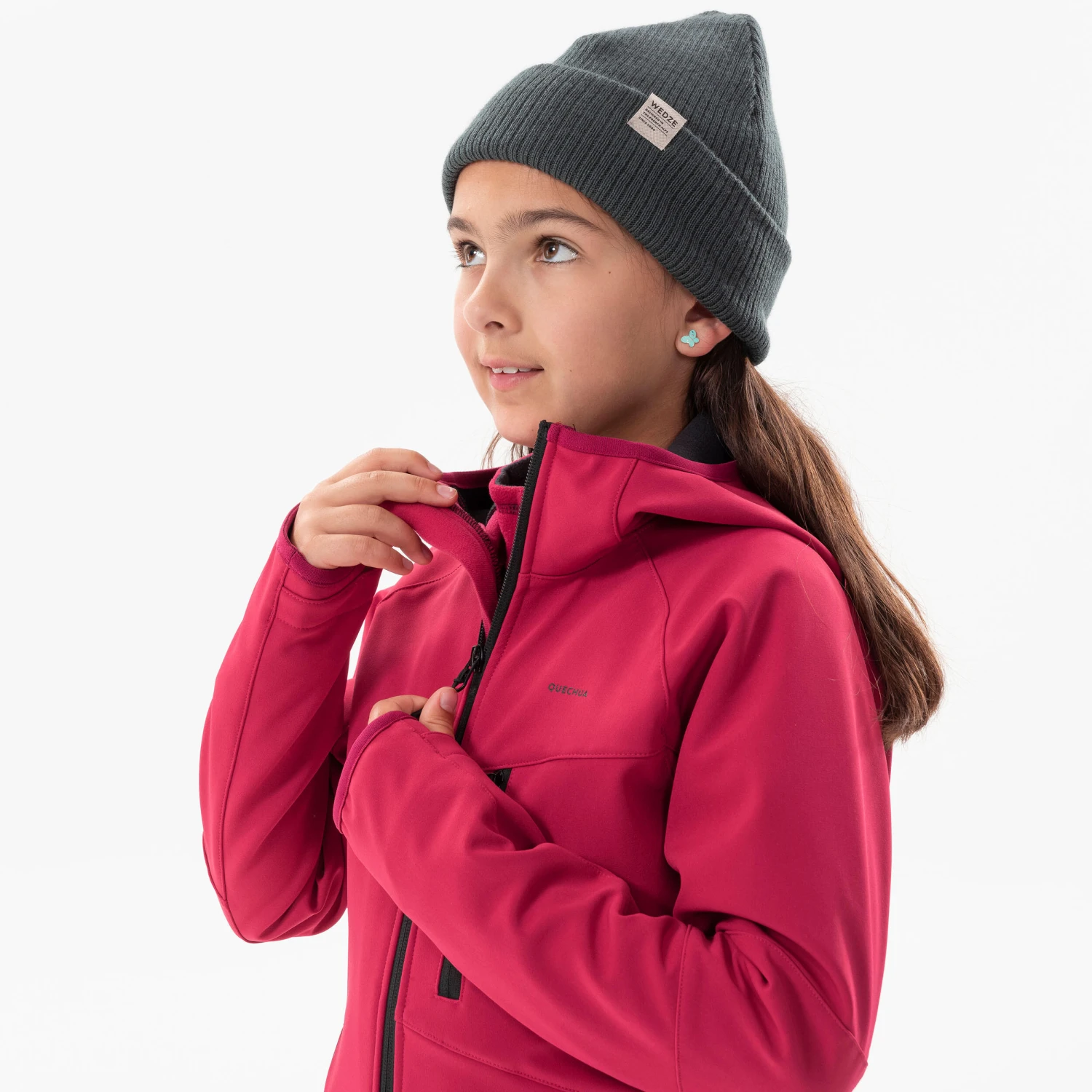 Quechua KIDS’ SOFTSHELL HIKING JACKET - MH550 Aged 7-15 8 Quechua KIDS’ SOFTSHELL HIKING JACKET - MH550 Aged 7-15 - Image 8