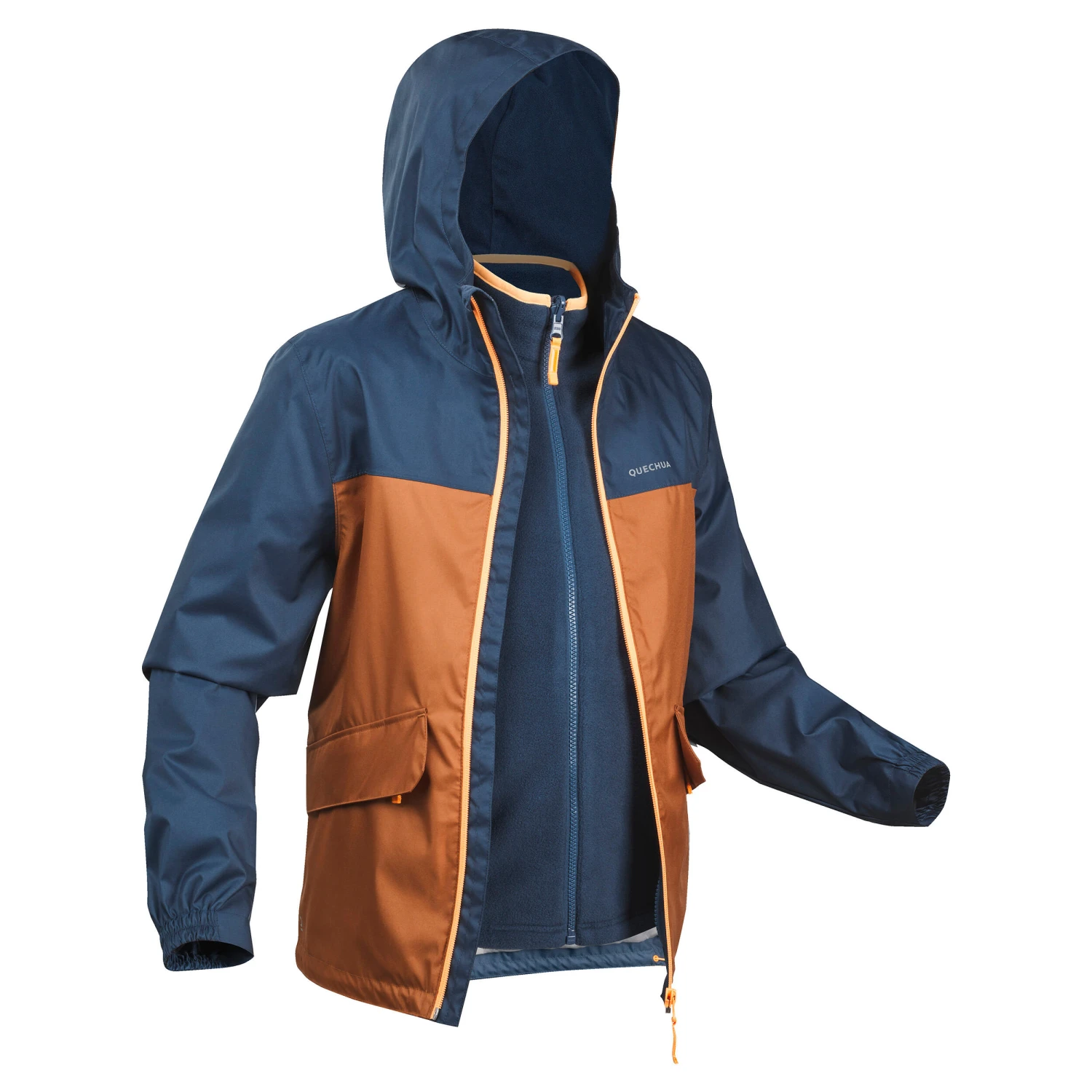 Quechua KIDS’ WARM AND WATERPROOF 3-in-1 HIKING JACKET - SH100 -0.5°C - 7 1 Quechua KIDS’ WARM AND WATERPROOF 3-in-1 HIKING JACKET - SH100 -0.5°C - 7