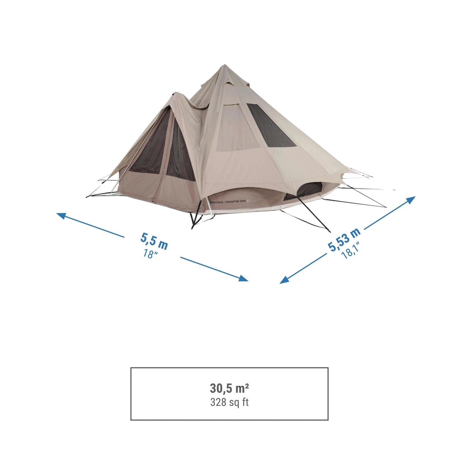 Quechua 5 Man Teepee Tent 3 Quechua 5 Man Teepee Tent - Image 3
