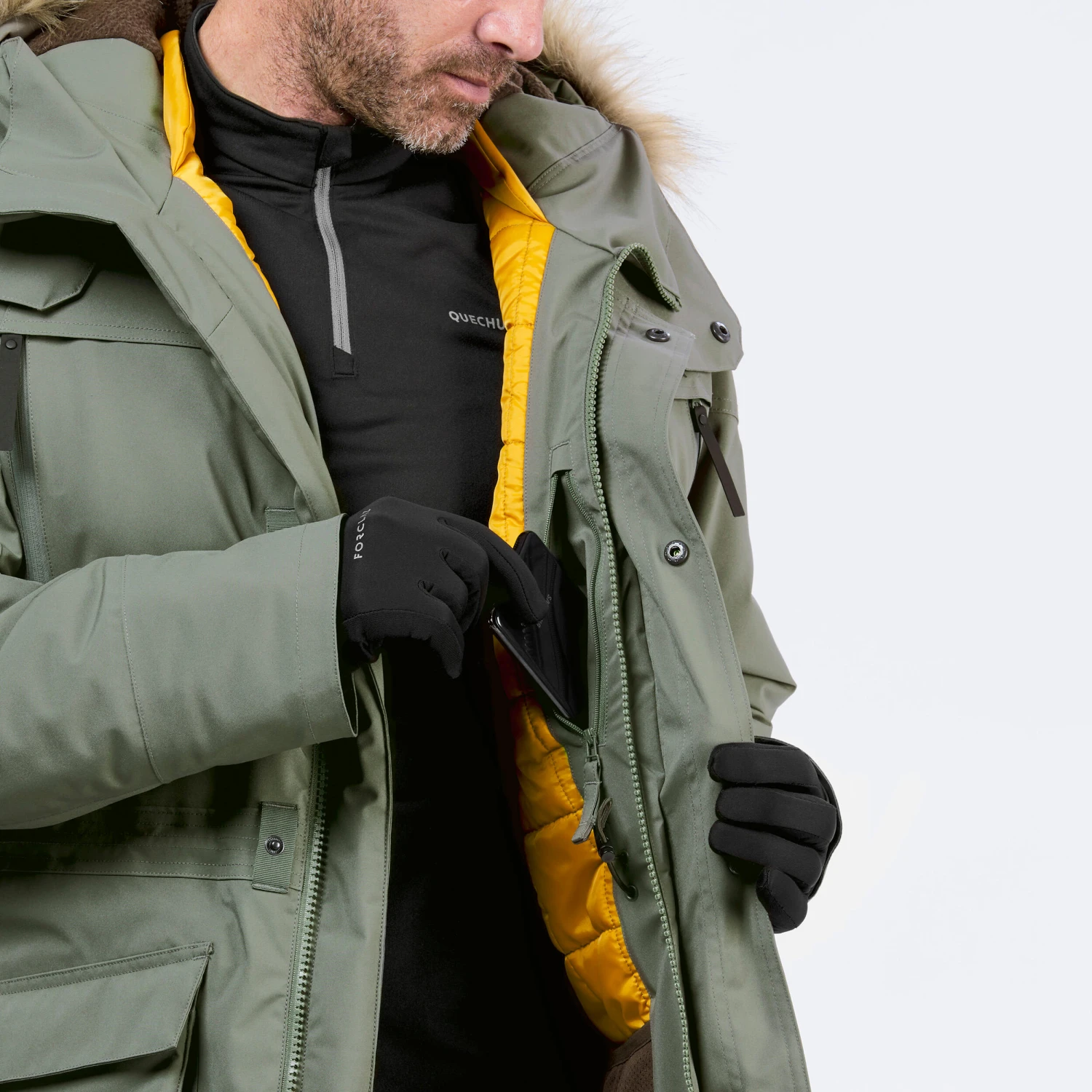 Quechua Men’s Winter Waterproof Hiking Parka - SH900 6 Quechua Men’s Winter Waterproof Hiking Parka - SH900 - Image 6